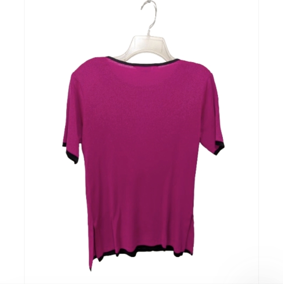 Exclusively Misook Short Sleeve Top S Vintage Old Money Mature #32 - Picture 2 of 5